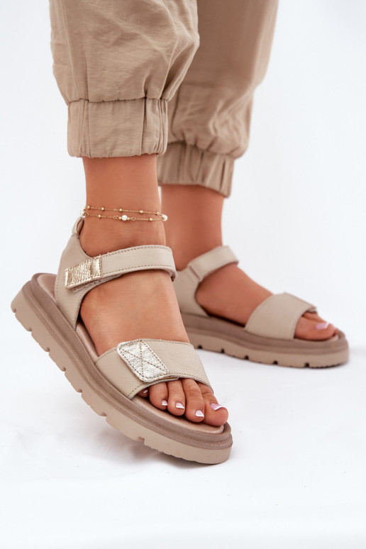 Sandales pour femmes Féminin avec une plateforme Zazoo 40443 beige Sandales pour femmes Féminin avec une plateforme Zazoo 40443 beige