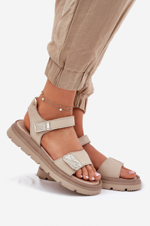 Sandales pour femmes Féminin avec une plateforme Zazoo 40443 beige Sandales pour femmes Féminin avec une plateforme Zazoo 40443 beige