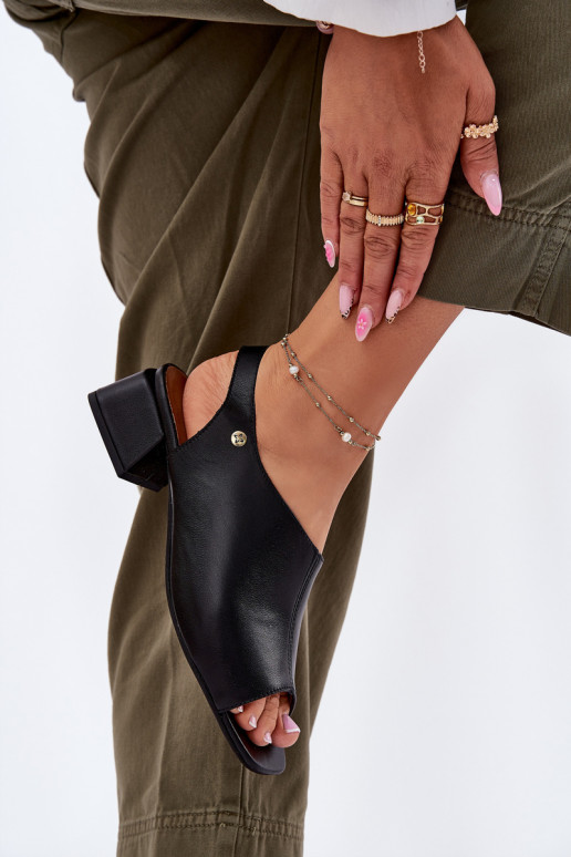 Sandales pour femmes Féminin Klocke Il fautciejka 06975-01 couleur noire