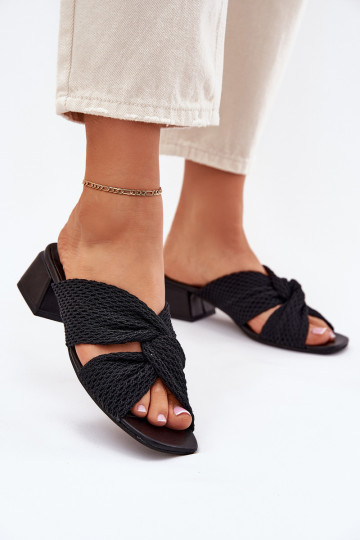 Pantoufles pour femmes Klocke Il fautciejka 06955-01 couleur noire 2