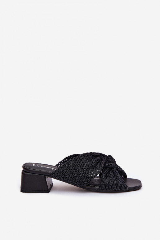 Pantoufles pour femmes Klocke Il fautciejka 06955-01 couleur noire Pantoufles pour femmes Klocke Il fautciejka 06955-01 couleur noire