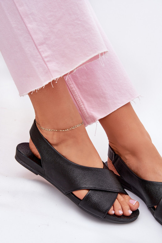 Zazoo 40407 des sandales Peau Féminin couleur noire