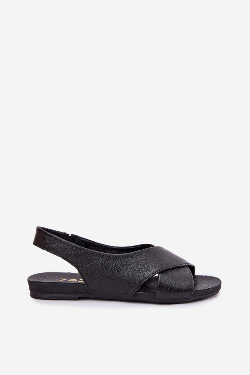 Zazoo 40407 des sandales Peau Féminin couleur noire