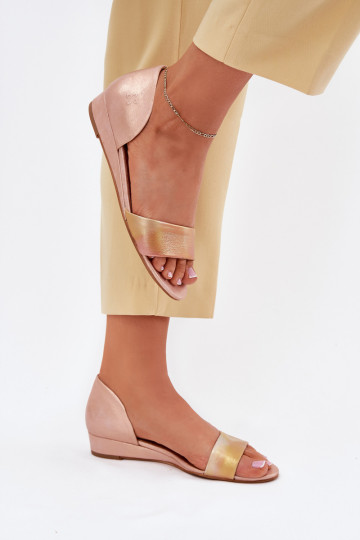 Sandales couleur or rose pour femmes Tai turiciejka 01971-72