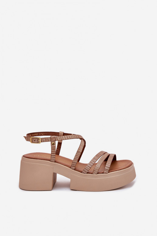 Sandales pour femmes Féminin Il fautciejka 06990-25 couleur dorée Sandales pour femmes Féminin Il fautciejka 06990-25 couleur dorée