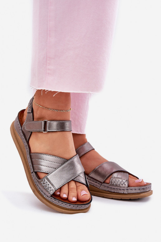 Sandales pour femmes Féminin avec une plateforme Il fautciejka L7064-35 couleur grise Sandales pour femmes Féminin avec une plateforme Il fautciejka L7064-35 couleur grise