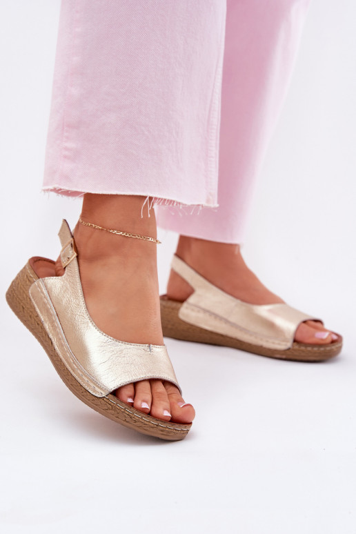 Sandales pour femmes Féminin Sur un coin Il fautciejka L7069 -25 couleur dorée Sandales pour femmes Féminin Sur un coin Il fautciejka L7069 -25 couleur dorée