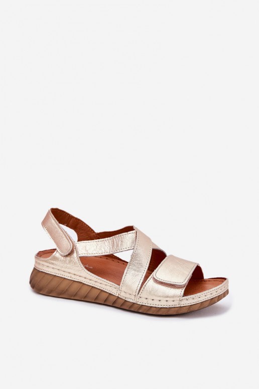 Sandales pour femmes Féminin avec attaches adhésives Il fautciejka L6848-25 couleur dorée Sandales pour femmes Féminin avec attaches adhésives Il fautciejka L6848-25 couleur dorée