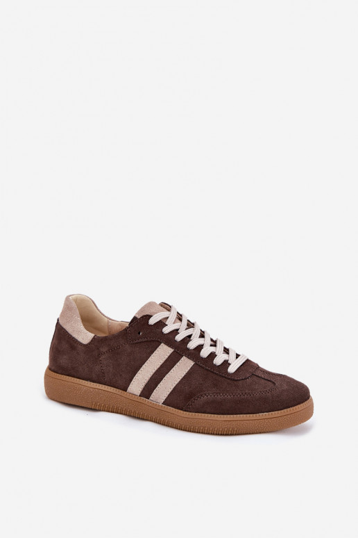 Zazoo N1068 en daim Faible Chaussures modèle baskets Féminin CzekoladoÀe