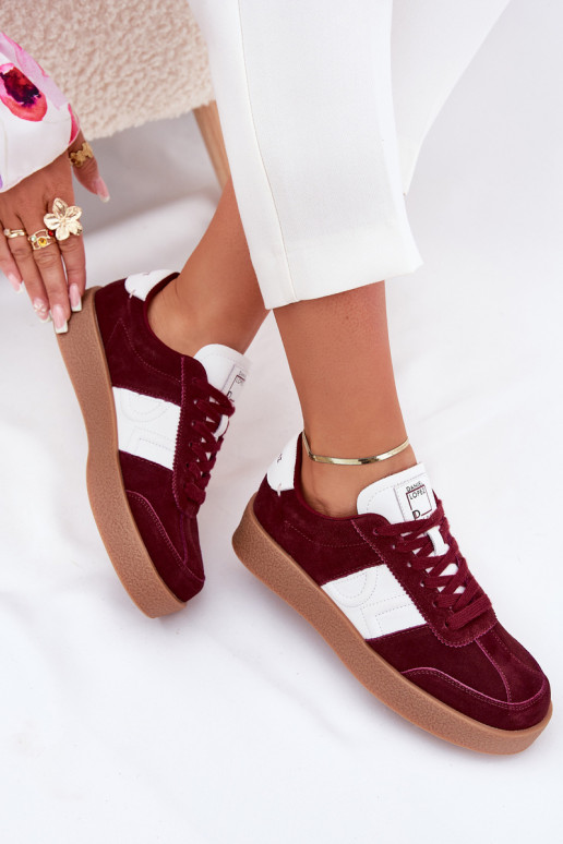 en daim Chaussures modèle baskets Féminin Daniel Lopez Just Dare SS2D4023 Bourgogne en daim Chaussures modèle baskets Féminin Daniel Lopez Just Dare SS2D4023 Bourgogne