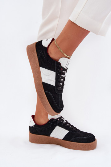en daim Chaussures modèle baskets Féminin Daniel Lopez Just Dare SS2D4021 couleur noire