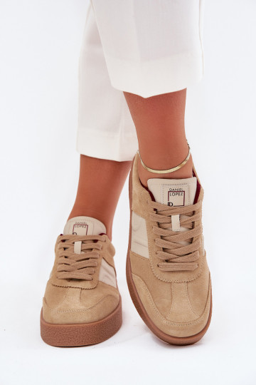 en daim Chaussures modèle baskets Féminin Daniel Lopez Just Dare SS2D4022 beige 2