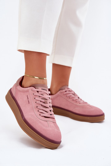 Baskets en daim roses pour femmes Daniel Lopez Just Dare SS2D4010