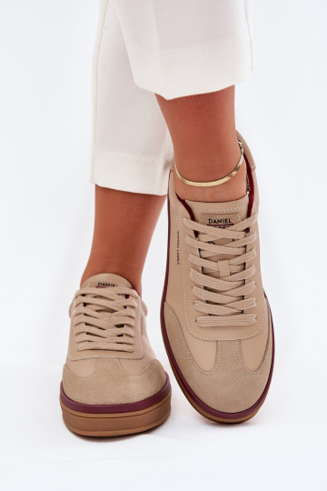 Peau Féminin Chaussures modèle baskets Daniel Lopez Just Dare SS2D4007 beige