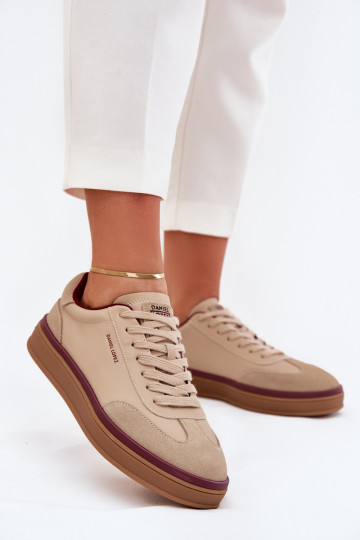Peau Féminin Chaussures modèle baskets Daniel Lopez Just Dare SS2D4007 beige 2