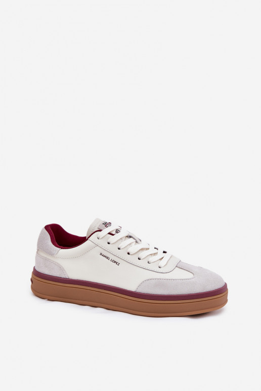 Peau Féminin Chaussures modèle baskets Daniel Lopez Just Dare SS2D4008 Blanc-couleur grise Peau Féminin Chaussures modèle baskets Daniel Lopez Just Dare SS2D4008 Blanc-couleur grise