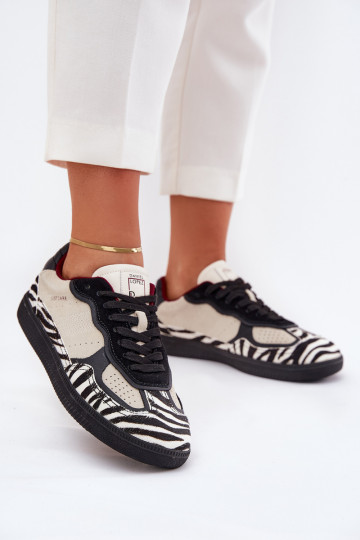Baskets de sport pour femmes Daniel Lopez Just Dare SS2D4015 Zebra couleur sable