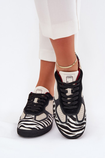 Chaussures modèle baskets Féminin Daniel Lopez Just Dare SS2D4015 Zebra beige 2