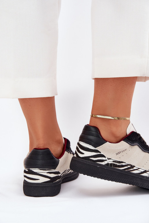 Chaussures modèle baskets Féminin Daniel Lopez Just Dare SS2D4015 Zebra beige Chaussures modèle baskets Féminin Daniel Lopez Just Dare SS2D4015 Zebra beige