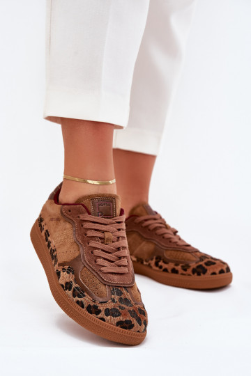 Chaussures modèle baskets Féminin Daniel Lopez Just Dare SS2D4017 avec des motifs en fourrure de léopard 2
