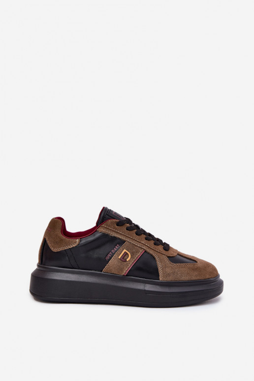 Peau Féminin Chaussures modèle baskets avec une plateforme Daniel Lopez Just Dare SS2D4001 couleur noire Peau Féminin Chaussures modèle baskets avec une plateforme Daniel Lopez Just Dare SS2D4001 couleur noire