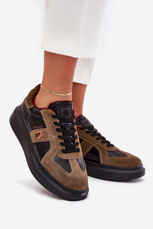 Peau Féminin Chaussures modèle baskets avec une plateforme Daniel Lopez Just Dare SS2D4001 couleur noire Peau Féminin Chaussures modèle baskets avec une plateforme Daniel Lopez Just Dare SS2D4001 couleur noire