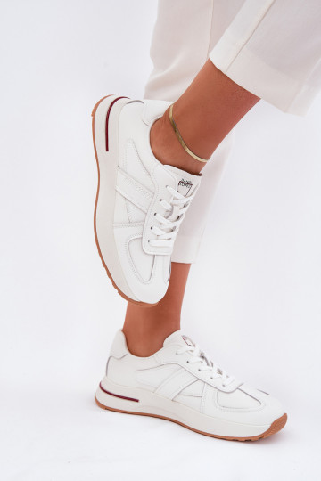 Baskets de sport en cuir pour femmes Daniel Lopez Just Dare SS2D4042 couleur blanche