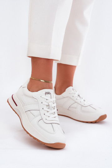 Baskets de sport en cuir pour femmes Daniel Lopez Just Dare SS2D4042 couleur blanche 2