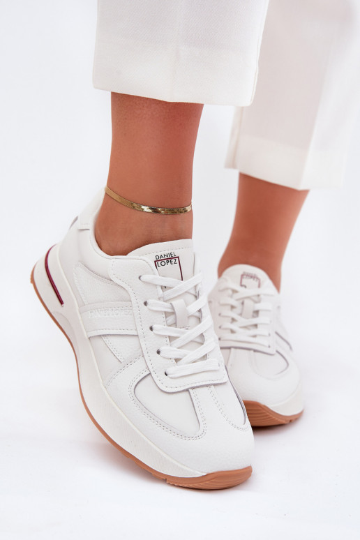Peau Chaussures de sport pour femmes, baskets Daniel Lopez Just Dare SS2D4042 couleur blanche Peau Chaussures de sport pour femmes, baskets Daniel Lopez Just Dare SS2D4042 couleur blanche