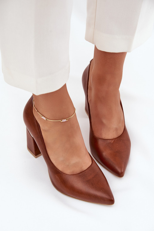 Peau Chaussures LeÀski 3117 marron foncé Peau Chaussures LeÀski 3117 marron foncé