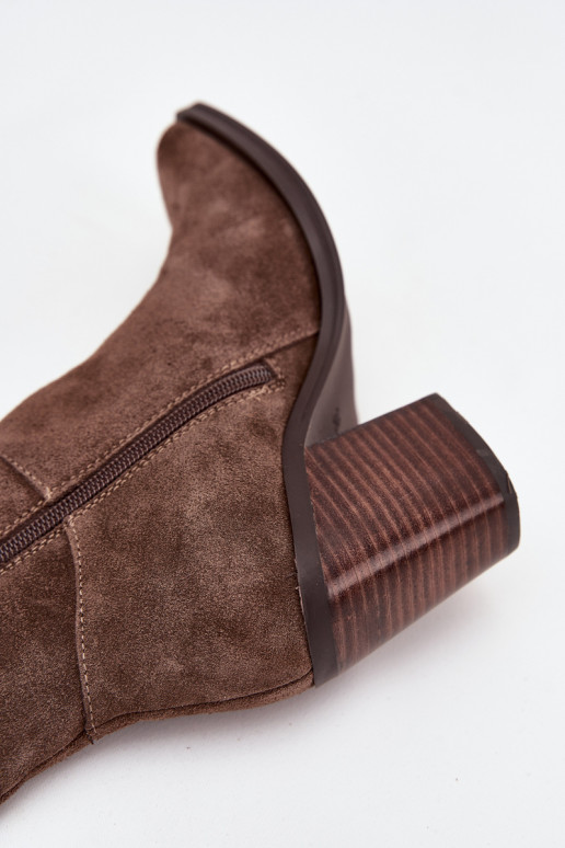 en daim bottes avec des talons Verrouillage marron Lissara en daim bottes avec des talons Verrouillage marron Lissara