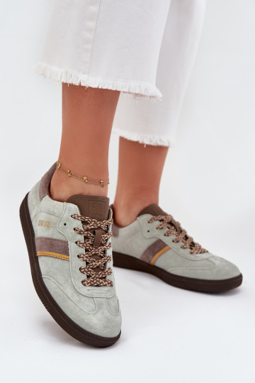 en daim Faible Chaussures modèle baskets Féminin Big Star SS274678 HI-POLY SYSTEM couleur menthe 2