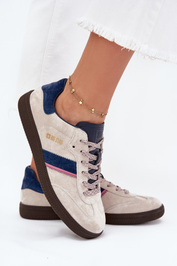Baskets basses en daim pour femmes Big Star SS274679 HI-POLY SYSTEM, grises