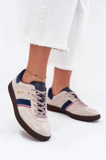 Baskets basses en daim pour femmes Big Star SS274679 HI-POLY SYSTEM, grises 2