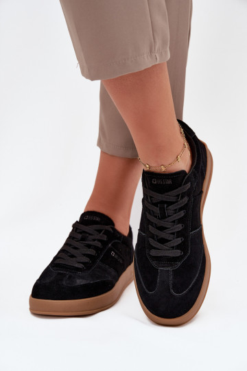 en daim Chaussures modèle baskets Féminin Big Star SS274673 HI-POLY SYSTEM couleur noire