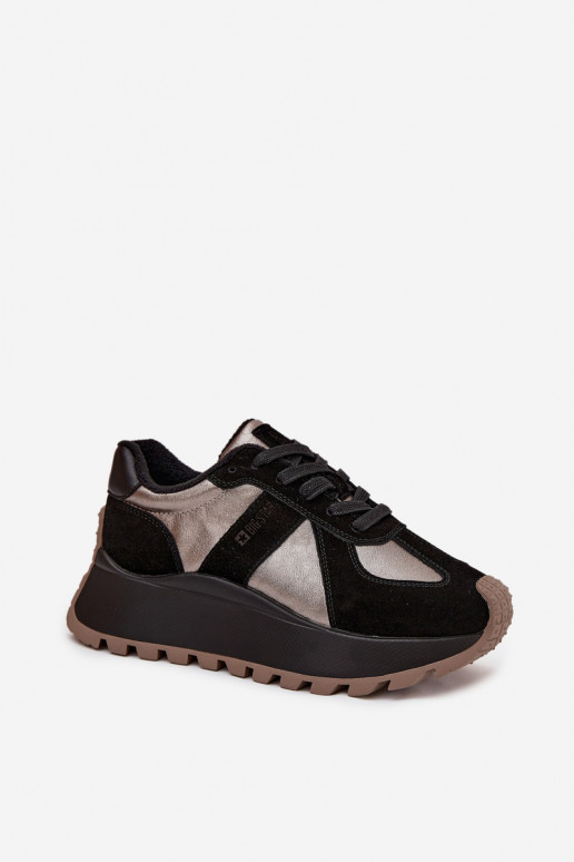 en daim Chaussures modèle baskets Féminin réchauffer avec une plateforme Big Star OO274A217 HI-POLY SYSTEM couleur noire en daim Chaussures modèle baskets Féminin réchauffer avec une plateforme Big Star OO274A217 HI-POLY SYSTEM couleur noire