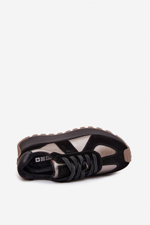 en daim Chaussures modèle baskets Féminin réchauffer avec une plateforme Big Star OO274A217 HI-POLY SYSTEM couleur noire en daim Chaussures modèle baskets Féminin réchauffer avec une plateforme Big Star OO274A217 HI-POLY SYSTEM couleur noire