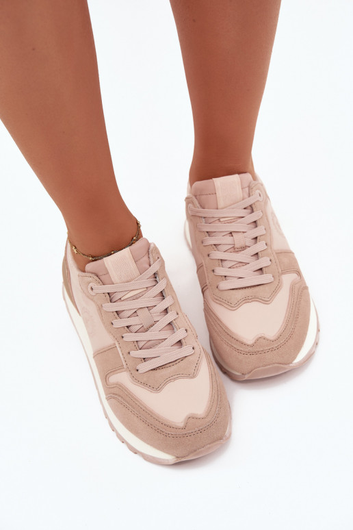 Peau Chaussures modèle baskets Féminin Big Star OO274521 HI-POLY SYSTEM Nude