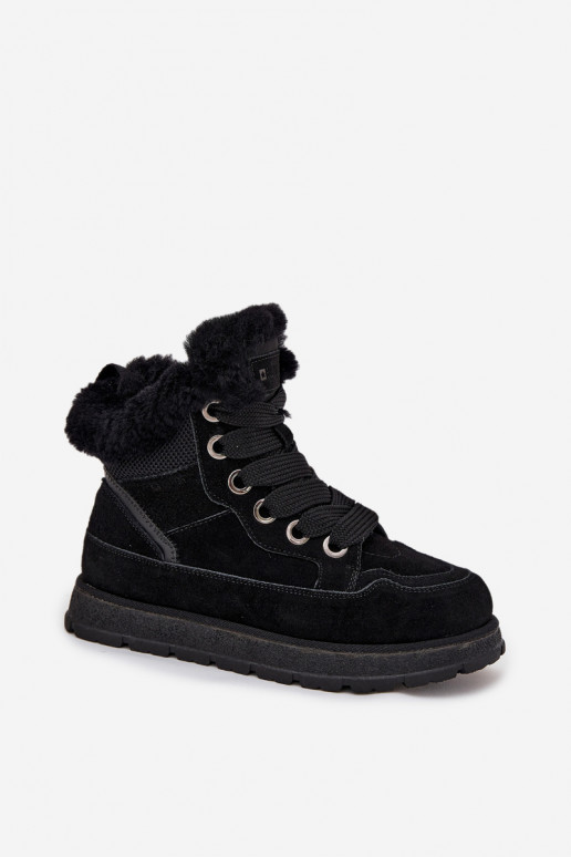 en daim Bottes de neige chaussures Féminin avec une plateforme avec un manteau de fourrure Big Star SS274369 couleur noire en daim Bottes de neige chaussures Féminin avec une plateforme avec un manteau de fourrure Big Star SS274369 couleur noire