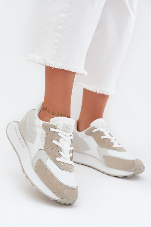 Peau Chaussures modèle baskets Féminin Big Star OO274563 Hi-Poly System couleur blanche Peau Chaussures modèle baskets Féminin Big Star OO274563 Hi-Poly System couleur blanche