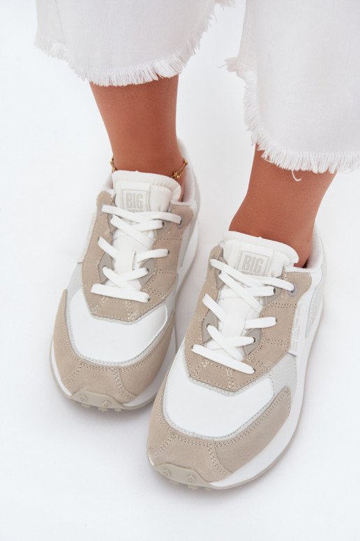 Peau Chaussures modèle baskets Féminin Big Star OO274563 Hi-Poly System couleur blanche Peau Chaussures modèle baskets Féminin Big Star OO274563 Hi-Poly System couleur blanche