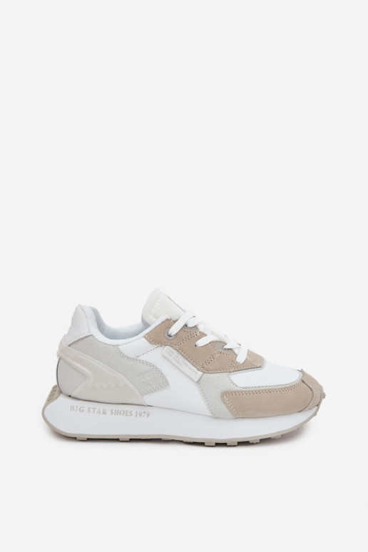 Peau Chaussures modèle baskets Féminin Big Star OO274563 Hi-Poly System couleur blanche Peau Chaussures modèle baskets Féminin Big Star OO274563 Hi-Poly System couleur blanche