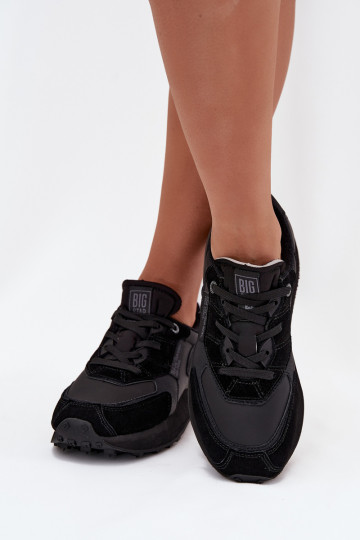 Peau Chaussures modèle baskets Féminin Big Star OO274562 Hi-Poly System couleur noire 2