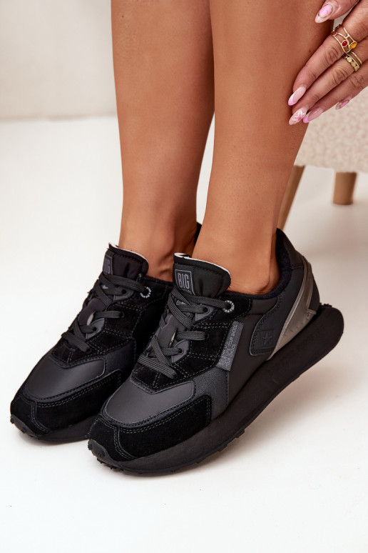 Peau Chaussures modèle baskets Féminin Big Star OO274562 Hi-Poly System couleur noire Peau Chaussures modèle baskets Féminin Big Star OO274562 Hi-Poly System couleur noire