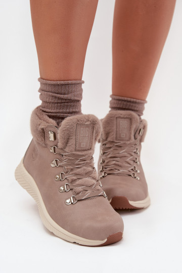 Bottines en fourrure pour femmes Big Star MM274487 grises 2