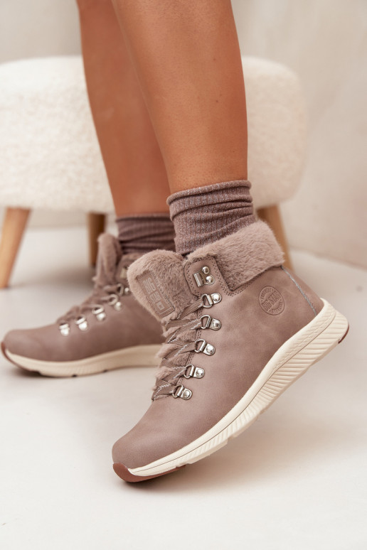 chaussures Féminin avec un manteau de fourrure Big Star MM274487 couleur grise chaussures Féminin avec un manteau de fourrure Big Star MM274487 couleur grise