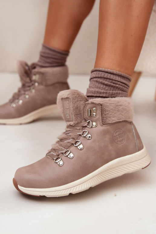 chaussures Féminin avec un manteau de fourrure Big Star MM274487 couleur grise chaussures Féminin avec un manteau de fourrure Big Star MM274487 couleur grise