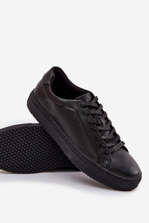 Peau chaussures décontractées Chaussures modèle baskets Mâle Big Star SS174121 couleur noire Peau chaussures décontractées Chaussures modèle baskets Mâle Big Star SS174121 couleur noire