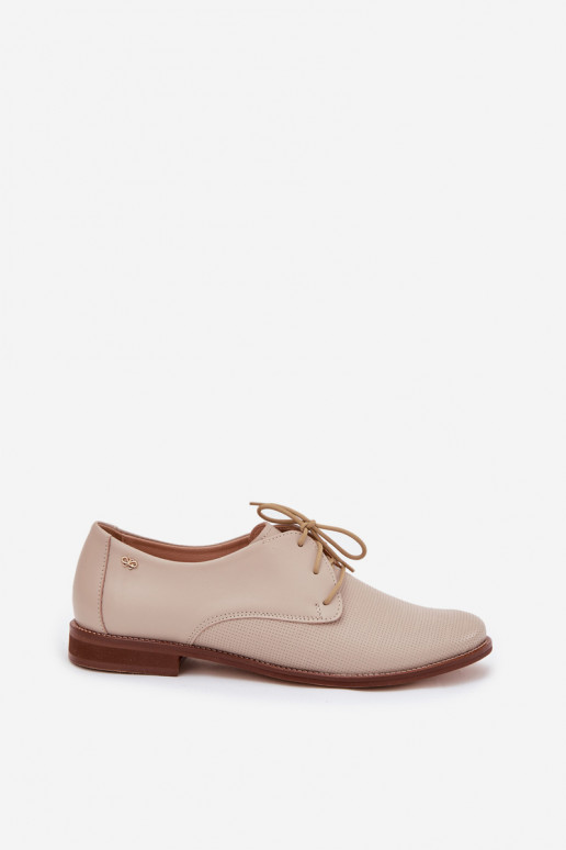 Peau chaussures Féminin Style élégant avec des lacets Zazoo 4238 beige Peau chaussures Féminin Style élégant avec des lacets Zazoo 4238 beige