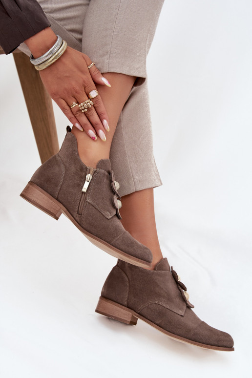 en daim chaussures Féminin Avec des décorationsi avec des motifs florauxkami Zazoo 3080 beige en daim chaussures Féminin Avec des décorationsi avec des motifs florauxkami Zazoo 3080 beige